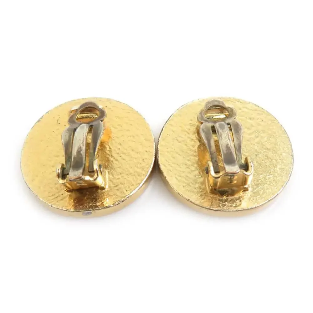 Chanel Cc Logo Clip-On Earrings Gold- #250200C53B